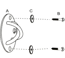 Load image into Gallery viewer, 2 Pcs - Ceiling anchor wall mount bracket for Aerial yoga hammock & swing, Gymnastic rings